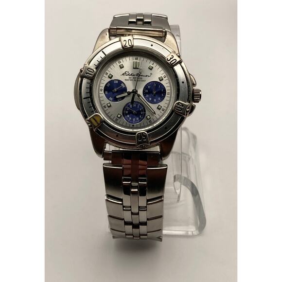 Eddie Bauer Men's Quartz Watch 39mm - New Battery - LG 3 Eye - Multifunction - Picture 2 of 8